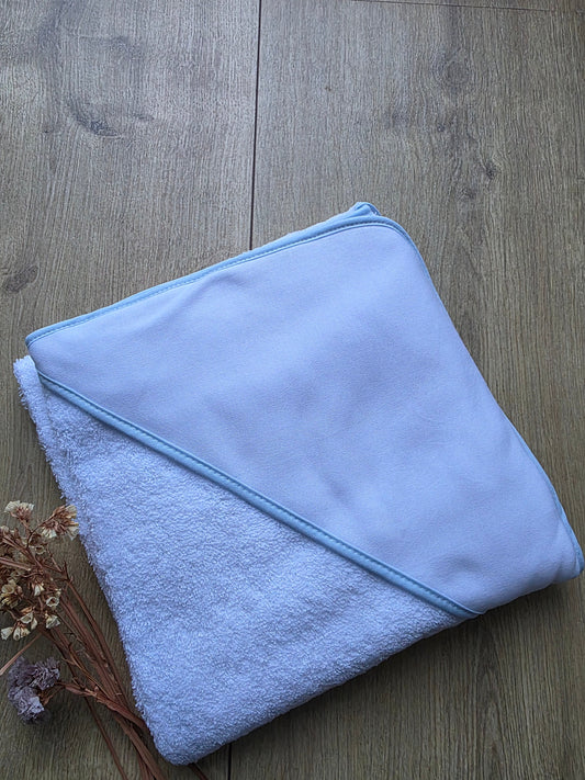Serviette blanc/bleu